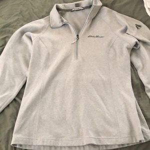 Eddie Bauer 1/4 zip gray medium